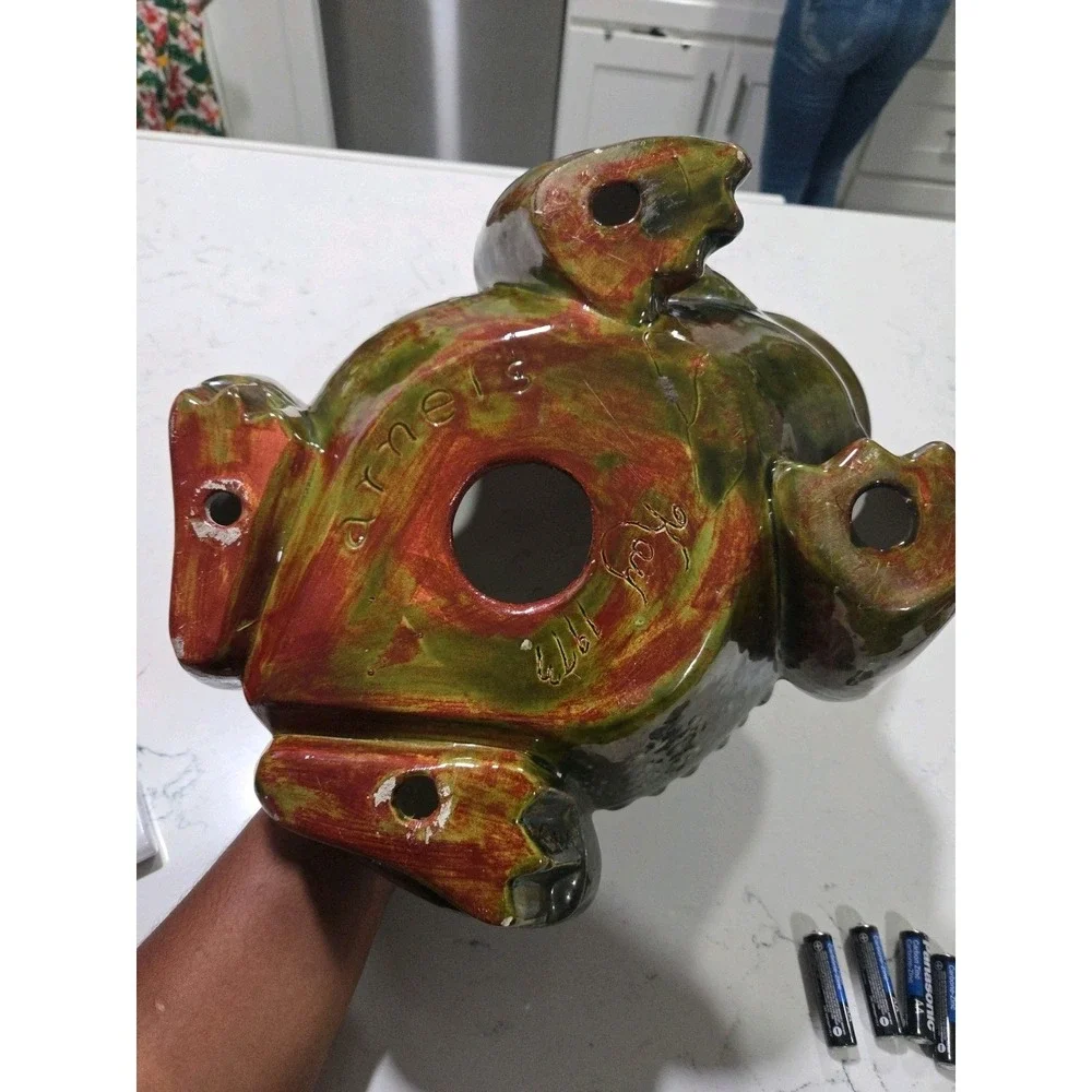 Arnels Jumbo XL Ceramic Frog Garden Frog Toad-Extra Large Vtg, 14
